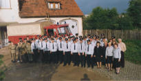 Gruppenfoto, anläßlich 70 Jahre FF Teichwolframsdorf.