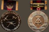 Medaille für treue Dienste in Gold für 40 Jahre